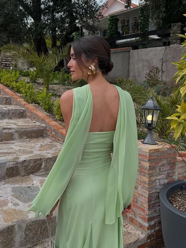 Halter Elegant Long Dresses Women Summer Fashion Off Shoulder Sleeveless Sexy Robes Lady Evening Party Dresses Club Gowns 2025 - Image 6