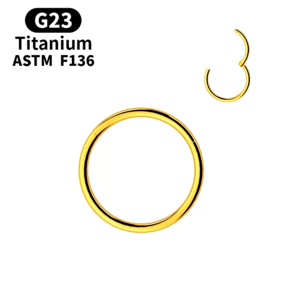 G23 Titanium Nose Rings Mixed Color Body Clips Hoop For Women Men Cartilage Piercing Jewelry Segment Lip Ear L Ring Hoop - Image 4