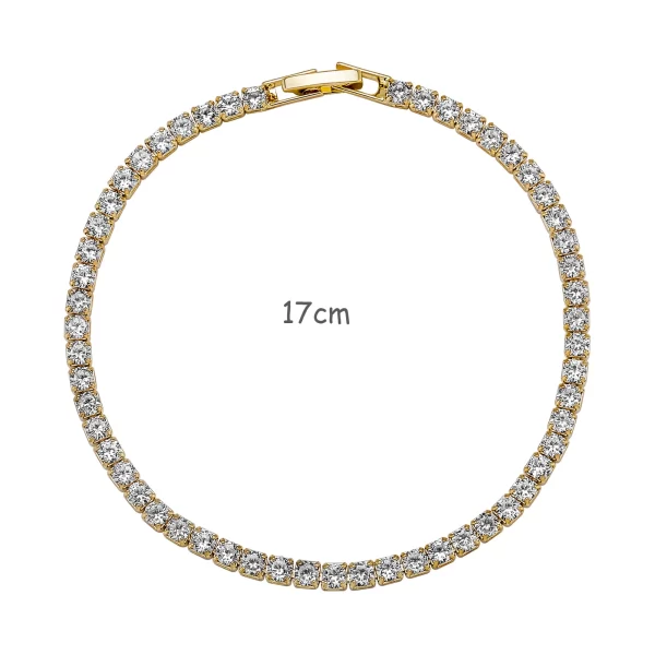 Luxury Classic Full of Rhinestones 18K Gold Plated Bracelets For Women Sparkling Simple Zircon Bracelets Jewelry Birthday Gifts - Image 6