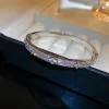 ANENJERY Four Leaf Flower Inlaid Shiny Zircon Bracelet for Women Girls Elegant Delicate Vintage French Jewelry Wedding Wholesale - Image 2